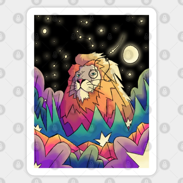 Star sign Leo Magnet by Swadeillustrations